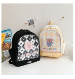 KYLETHOMASW  -  New Trendy Ita Backpacks Teenage Girls Transparent Canvas School Bag High-capacity Print Clear Rucksack  Bolsa Mujer 2025