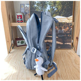 Kylethomasw School Backpack for Women Nylon Student Schoolbag Teenagers Girls Bagpack