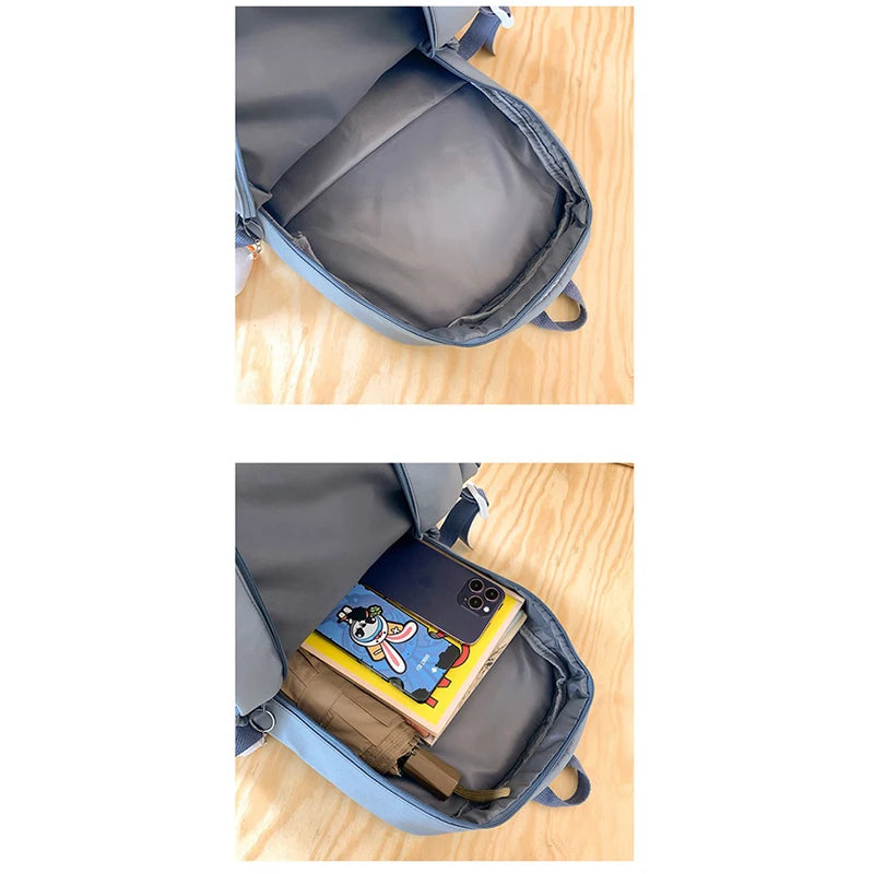 Kylethomasw School Backpack for Women Nylon Student Schoolbag Teenagers Girls Bagpack