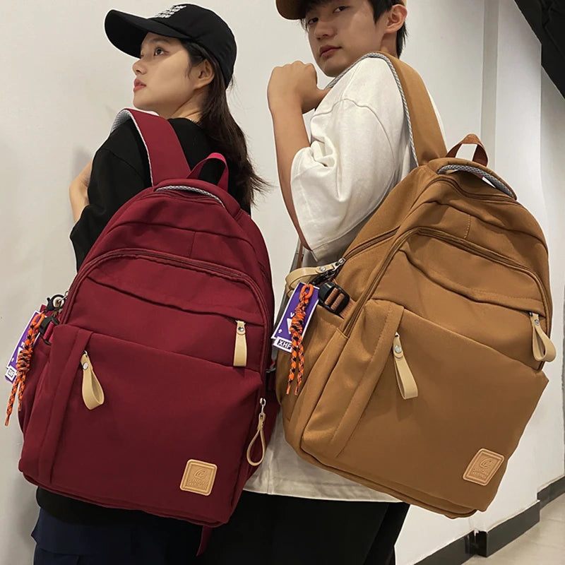 Kylethomasw New Multi-pocket Nylon Backpack Schoolbag For teenage Girls Boys Casual Woman Man Laptop Travel Rucksack High Quality