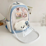 KYLETHOMASW  -  New Trendy Ita Backpacks Teenage Girls Transparent Canvas School Bag High-capacity Print Clear Rucksack  Bolsa Mujer 2025