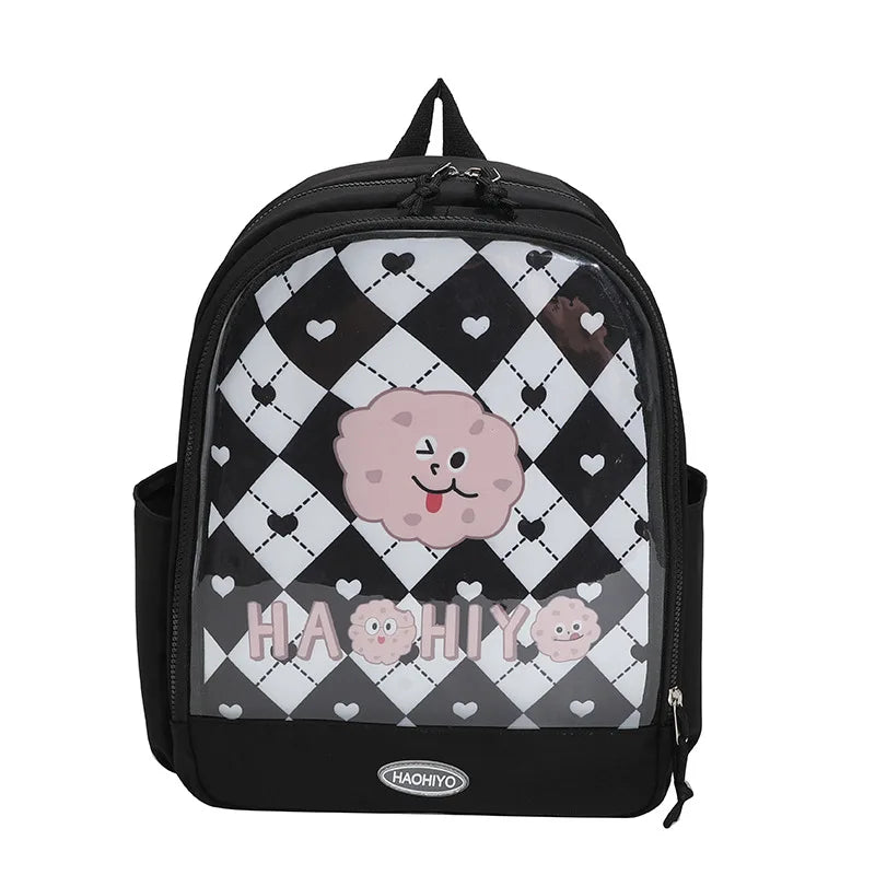 KYLETHOMASW  -  New Trendy Ita Backpacks Teenage Girls Transparent Canvas School Bag High-capacity Print Clear Rucksack  Bolsa Mujer 2025