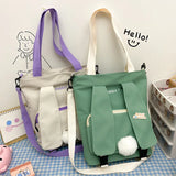 KYLETHOMASW  -  Lovely Japan Style Rabbit Ears Canvas Bag Students Shoulder Bags Messenger Bags bolso mujer
