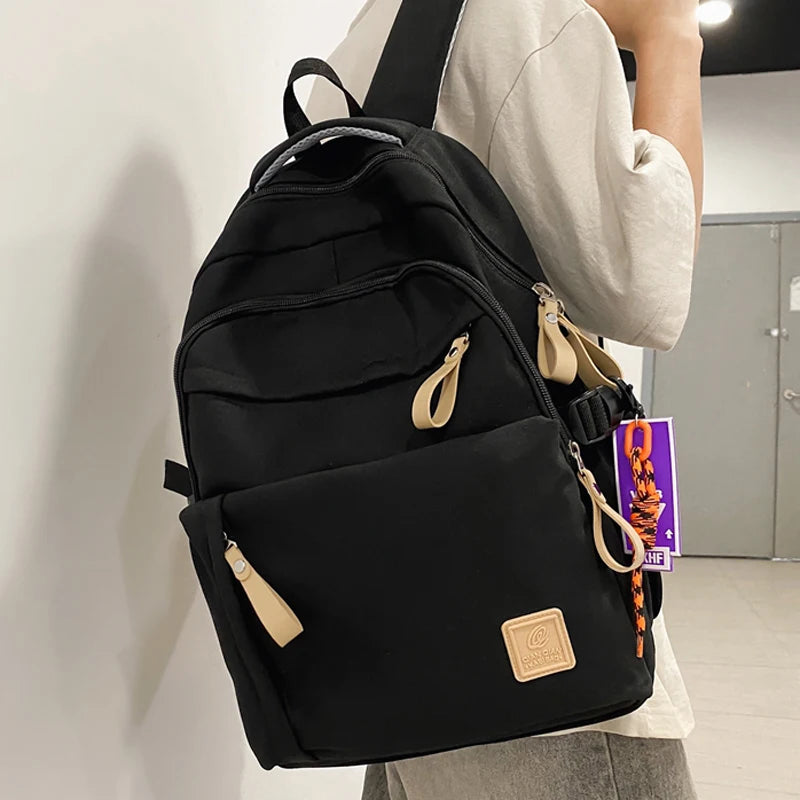 Kylethomasw New Multi-pocket Nylon Backpack Schoolbag For teenage Girls Boys Casual Woman Man Laptop Travel Rucksack High Quality