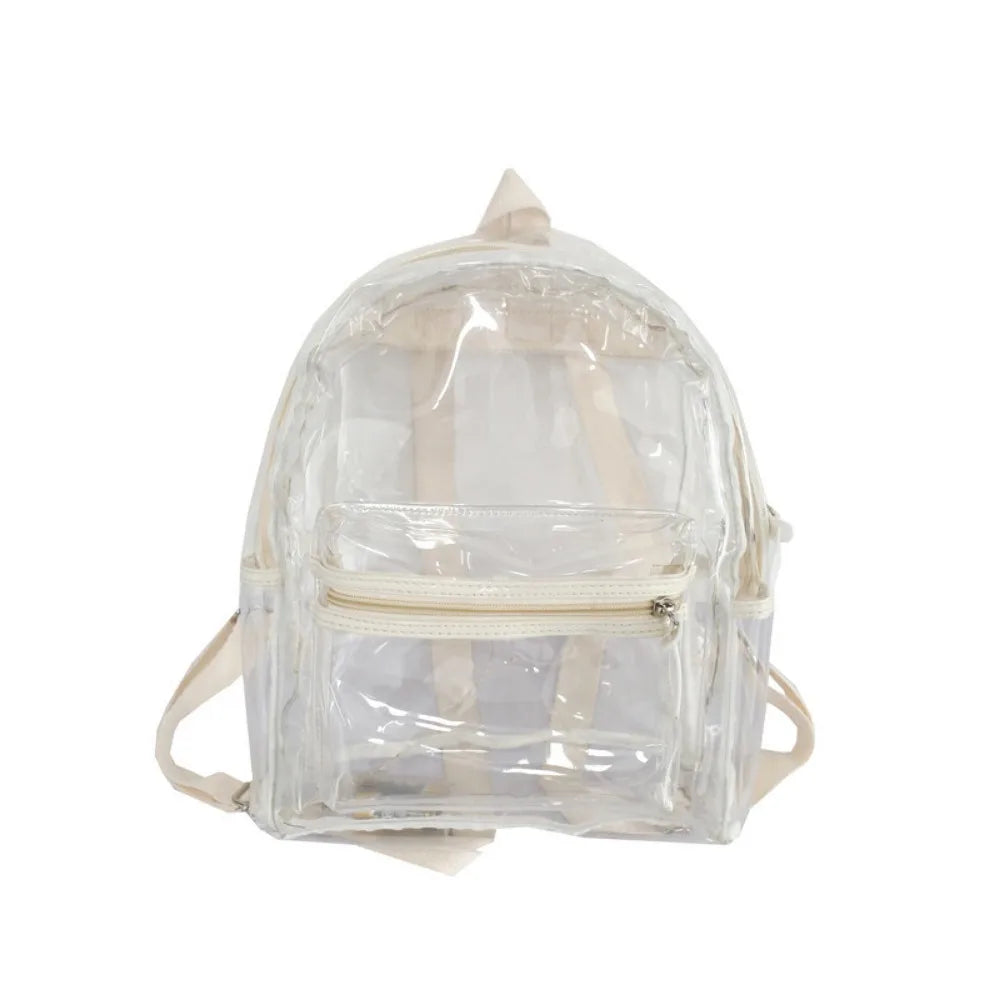 KYLETHOMASW  -  Large Capacity LED Lights Schoolbag Adjustable Straps Waterproof PVC Transparent Backpack Visible Multi-functional