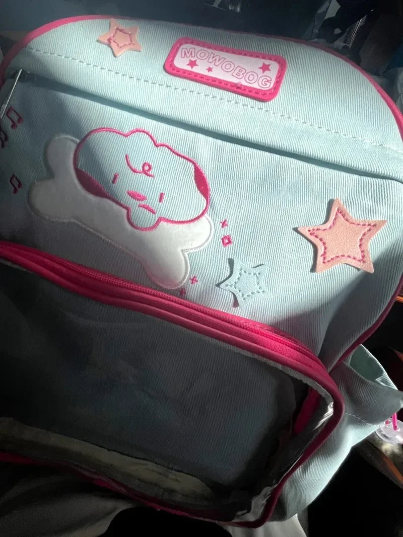 KYLETHOMASW  -  Ita Bag Sweet Transparent Backpacks for Women New Embroidery School Bag 2025 Autumn Display Canvas Rucksack Cute Bolsas Сумка