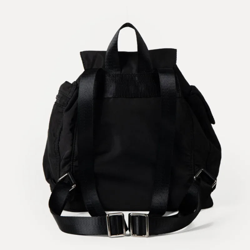KYLETHOMASW  -  Korean Fashion Nylon Backpacks for Women 2025 New Pockets Casual School Bag Solid Simple High-capacity Portability Rucksack