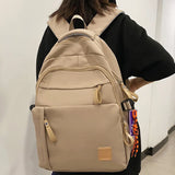 Kylethomasw New Multi-pocket Nylon Backpack Schoolbag For teenage Girls Boys Casual Woman Man Laptop Travel Rucksack High Quality