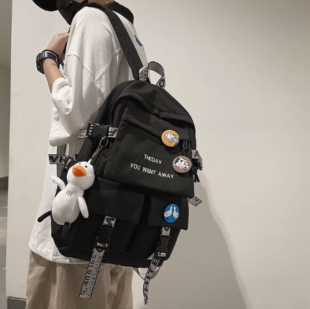 EST New Fashion Women Backpack Laptop Mochila Duck Print School Bag Teenager Girl Bookbag Rucksack Femal Leisure Travel Bagpack