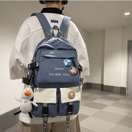EST New Fashion Women Backpack Laptop Mochila Duck Print School Bag Teenager Girl Bookbag Rucksack Femal Leisure Travel Bagpack