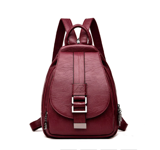 Women Leather Backpacks Vintage Female Shoulder Bag Sac A Dos Travel Ladies Bagpack Mochilas School Bags Girls Preppy Bookbag