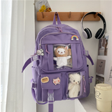 Kylethomasw Large-capacity High School Student Backpack Junior High School Student School Bag Female Korean Version of Girl Backpack