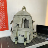 Kylethomasw New fashion simple men's and women's backpacks, students' wild schoolbags, multi-functional men's and women's backpacks