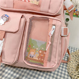 2022  Women Large Capacity Travel Backpack Female Multi-pocket College Waterproof School Bags Transparent Pocket Laptop Backpacks