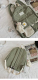 Kylethomasw  Girls School Bags for Teenagers Student Backpack Women Nylon Soft Patchwork Bookbag Teen Panelled Flowers Casual Schoolbag Black