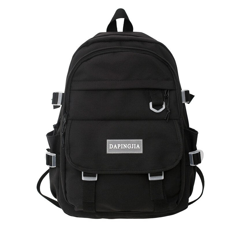 EST New Large Shoulders Girls Student Book Kawaii School Bag Female Casual Travel Bagpack Women Solid Color Mochila Bag Fashion