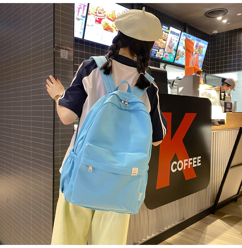 New Waterproof Nylon Women Backpack Female Travel Bag Backpacks Schoolbag for Teenage Girls Solid Color Bookbag Mochila Bookbag