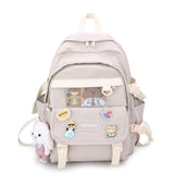 EnoPella Kawaii Women Backpack for Girl School Bag Waterproof Travel Mochila Fashion Female College Bookbag Black Nylon Rucksack