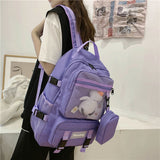 Kylethomasw  Waterproof Oxford Women Backpack Fashion Unisex Net Pocket School Bags For Teenage Bagpack Large Capacity Travel Backpack