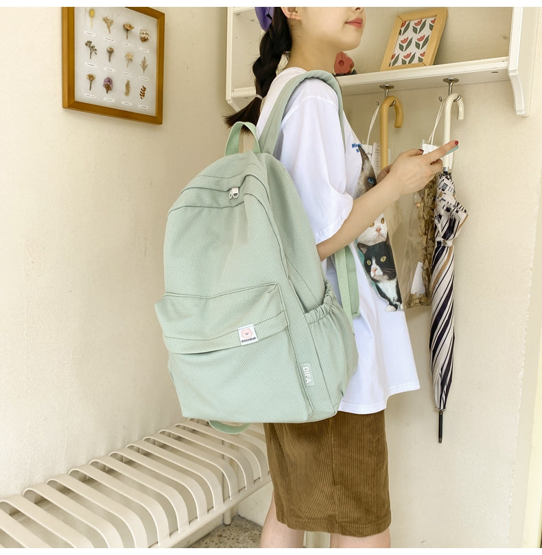 New Waterproof Nylon Women Backpack Female Travel Bag Backpacks Schoolbag for Teenage Girls Solid Color Bookbag Mochila Bookbag