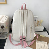 EST 2022 Women Backpack New Kawaii Patchwork Female Large Capacity Waterproof Nylon Shoulders School Bag Preppy Mochila Bolsa