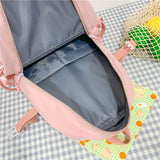 2022  Women Large Capacity Travel Backpack Female Multi-pocket College Waterproof School Bags Transparent Pocket Laptop Backpacks