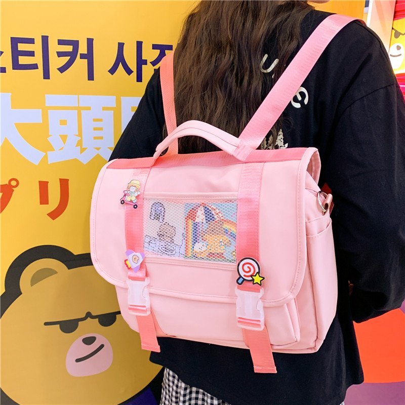 Japanese Fashion Ladies Backpack Double Waterproof Kawaii Women School Bags for Teenager Girls Shoulder Backpacks Cute Bagpack