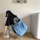 Luxury Designer Denim Women's Crossbody Bags Large Capacity Zipper Shoulder Bag Brand Fashion Female Handbag Purse  Shopper Tote