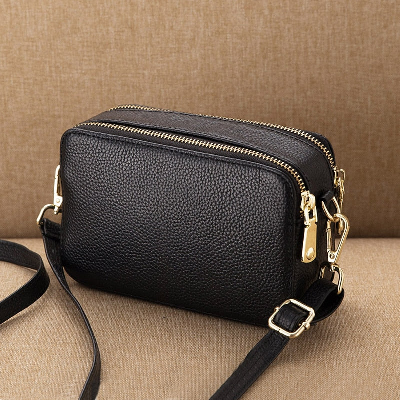 Kylethomasw Genuine Leather Small Ladies Crossbody Bags Female Casual Shoulder Messenger Bags For Women Luxury Handbag Fashion Purse Bag