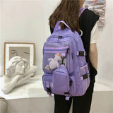 Kylethomasw  Waterproof Oxford Women Backpack Fashion Unisex Net Pocket School Bags For Teenage Bagpack Large Capacity Travel Backpack