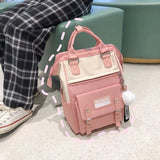 Kylethomasw Backpacks for School Teenagers Girls Cute Ring Bag Designer Travel Laptop Backpack Women Notebook Back Pack Patchwork Bagpack