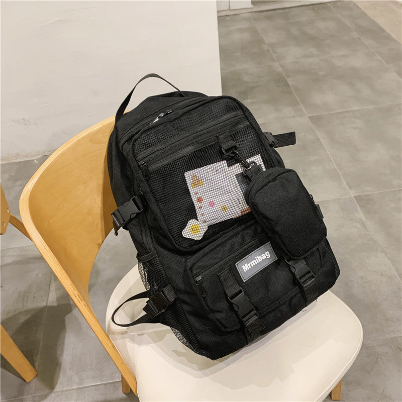 Kylethomasw  Waterproof Oxford Women Backpack Fashion Unisex Net Pocket School Bags For Teenage Bagpack Large Capacity Travel Backpack