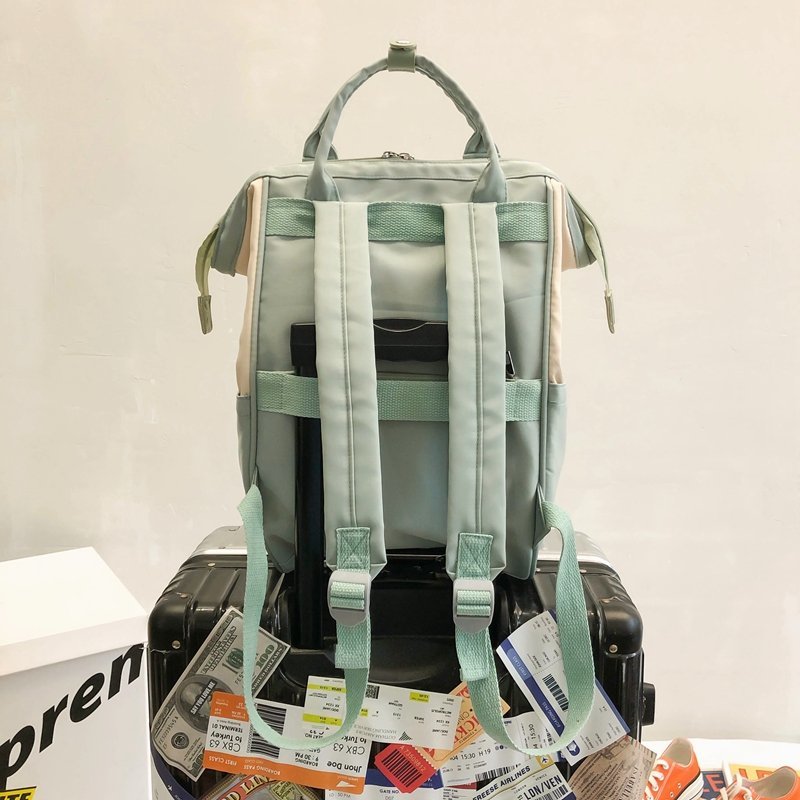 Kylethomasw Backpacks for School Teenagers Girls Cute Ring Bag Designer Travel Laptop Backpack Women Notebook Back Pack Patchwork Bagpack