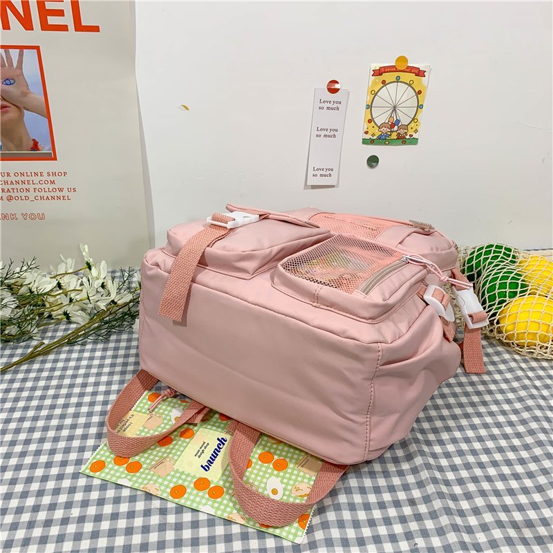 2022  Women Large Capacity Travel Backpack Female Multi-pocket College Waterproof School Bags Transparent Pocket Laptop Backpacks