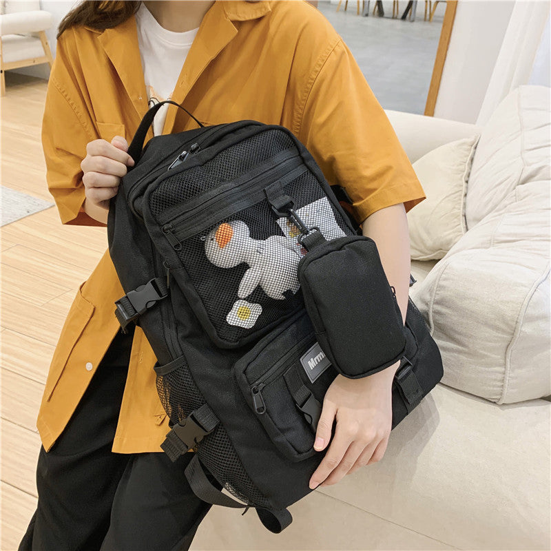 Kylethomasw  Waterproof Oxford Women Backpack Fashion Unisex Net Pocket School Bags For Teenage Bagpack Large Capacity Travel Backpack
