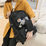Kylethomasw  Waterproof Oxford Women Backpack Fashion Unisex Net Pocket School Bags For Teenage Bagpack Large Capacity Travel Backpack