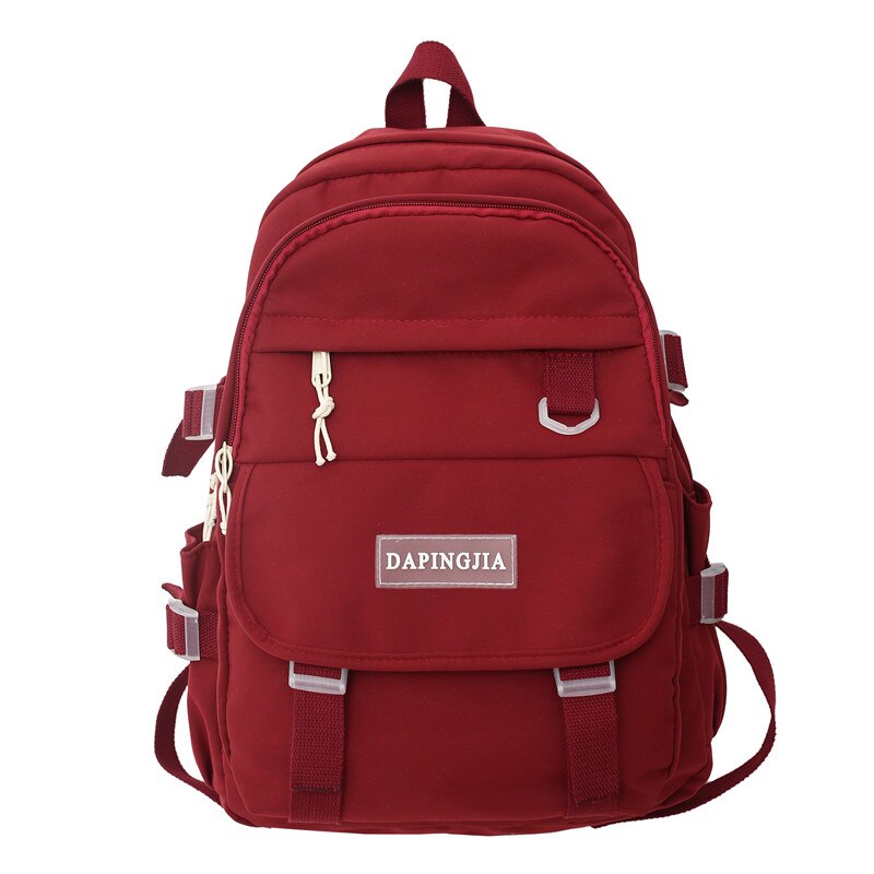 EST New Large Shoulders Girls Student Book Kawaii School Bag Female Casual Travel Bagpack Women Solid Color Mochila Bag Fashion