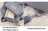 Kylethomasw korean style small mini backpack for women school small bag mochila Multi pocket Girl Ring Buckle portable bear women's backpack