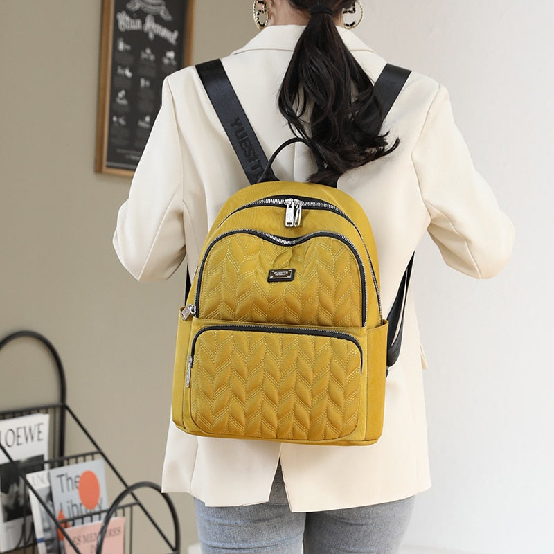 Women Backpack Oxford Anti-Theft Travel Shoulder Bag Korean Fashion Schoolbag Large Capacity Oxford Women's Bookbag