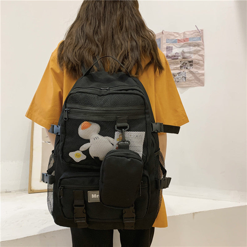 Kylethomasw  Waterproof Oxford Women Backpack Fashion Unisex Net Pocket School Bags For Teenage Bagpack Large Capacity Travel Backpack