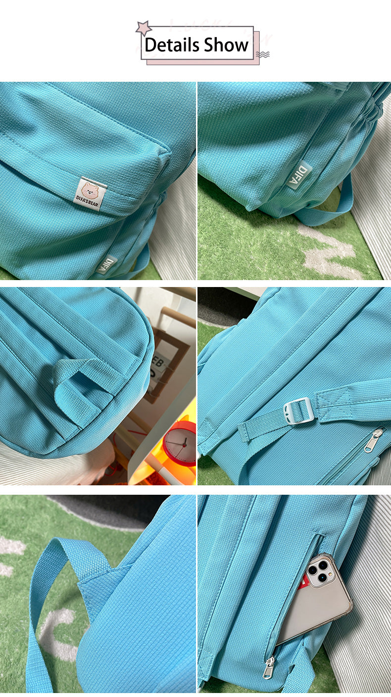 New Waterproof Nylon Women Backpack Female Travel Bag Backpacks Schoolbag for Teenage Girls Solid Color Bookbag Mochila Bookbag
