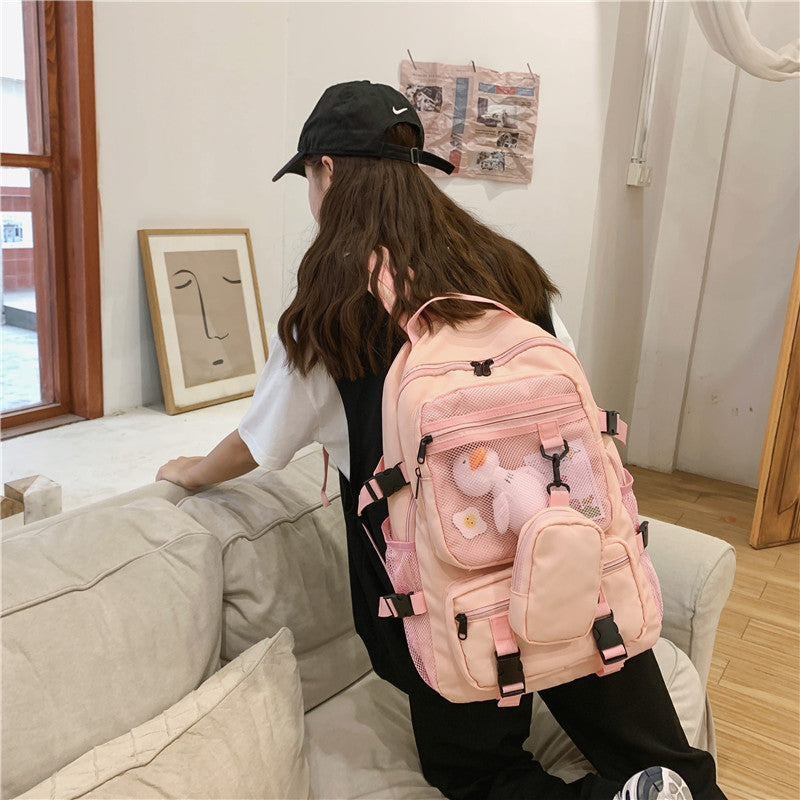 Kylethomasw  Waterproof Oxford Women Backpack Fashion Unisex Net Pocket School Bags For Teenage Bagpack Large Capacity Travel Backpack