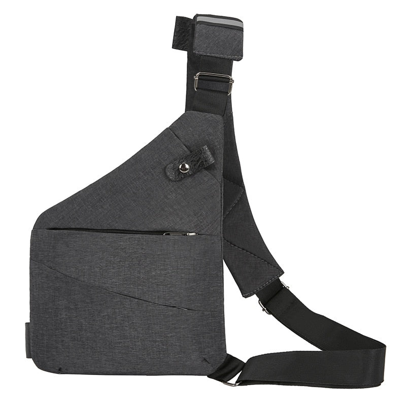 Brand Men Travel Business Fino Bag Burglarproof Shoulder Bag Holster Anti Theft Security Strap Digital Storage Chest Bags