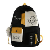 EST 2022 Women Backpack New Kawaii Patchwork Female Large Capacity Waterproof Nylon Shoulders School Bag Preppy Mochila Bolsa