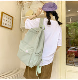New Waterproof Nylon Women Backpack Female Travel Bag Backpacks Schoolbag for Teenage Girls Solid Color Bookbag Mochila Bookbag