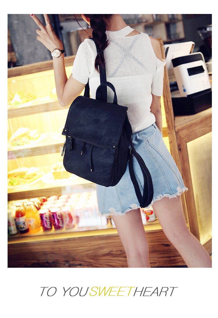 Tilorraine 2022 College women backpack leather soft travel bag fashion ladies backpacks shoulder bag  student school bag