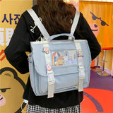 Japanese Fashion Ladies Backpack Double Waterproof Kawaii Women School Bags for Teenager Girls Shoulder Backpacks Cute Bagpack