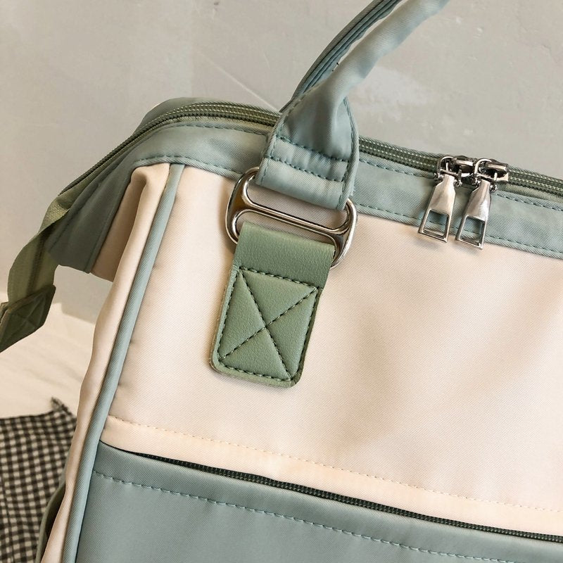 Kylethomasw Backpacks for School Teenagers Girls Cute Ring Bag Designer Travel Laptop Backpack Women Notebook Back Pack Patchwork Bagpack