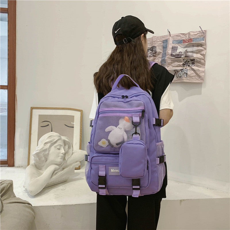 Kylethomasw  Waterproof Oxford Women Backpack Fashion Unisex Net Pocket School Bags For Teenage Bagpack Large Capacity Travel Backpack