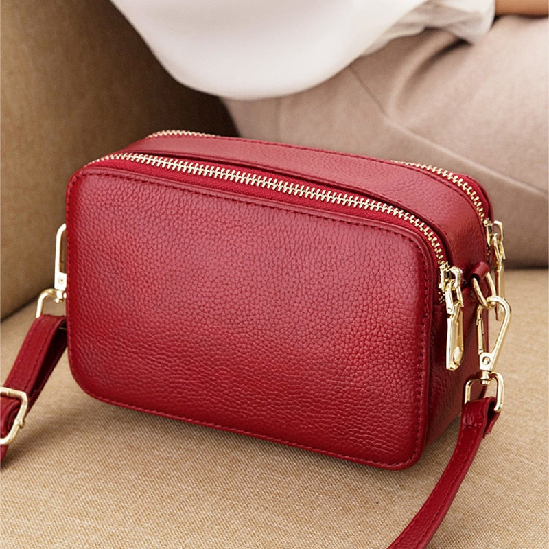 Kylethomasw Genuine Leather Small Ladies Crossbody Bags Female Casual Shoulder Messenger Bags For Women Luxury Handbag Fashion Purse Bag